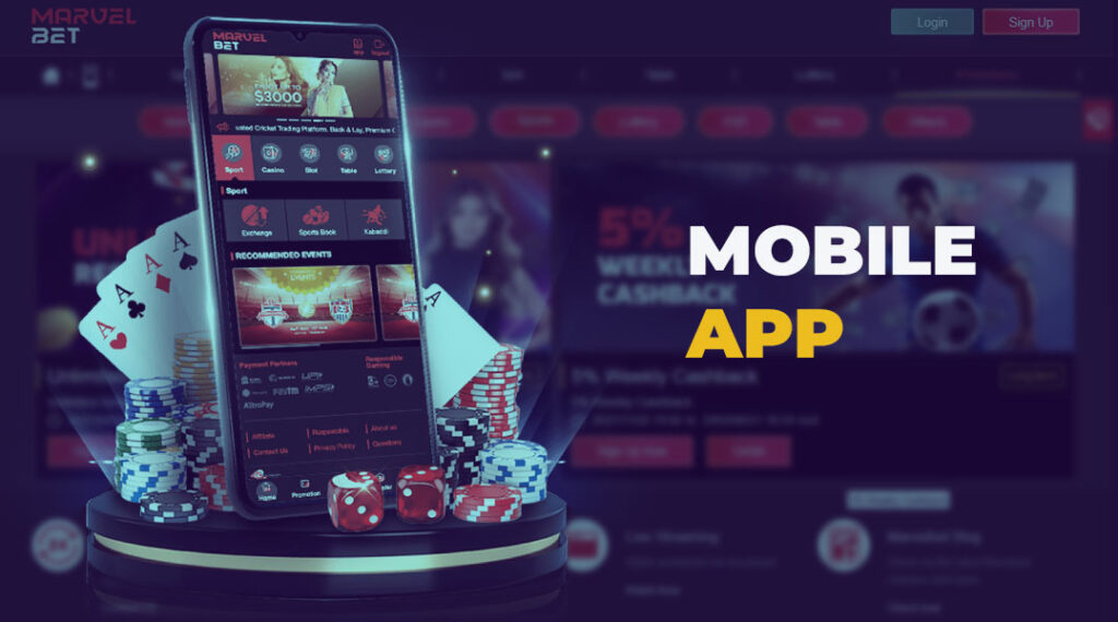 The MarvelBet mobile application completely replaces the official website in terms of functionality.