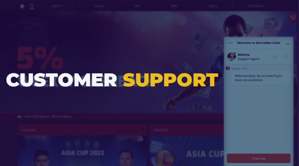 MarvelBet Player Support is here to answer your questions 24/7.